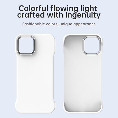For iPhone 12 Ultra-Slim Frameless TPU + PET + PC Shockproof Phone Case - White - EDA009752920A