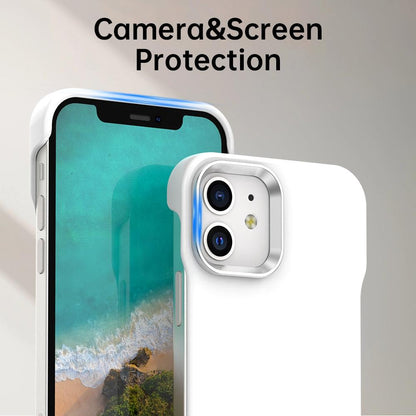 For iPhone 12 Ultra-Slim Frameless TPU + PET + PC Shockproof Phone Case - White - EDA009752920A