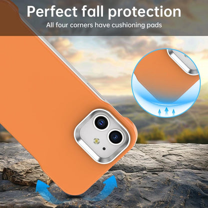 For iPhone 12 Ultra-Slim Frameless TPU + PET + PC Shockproof Phone Case - Orange - EDA009752920B