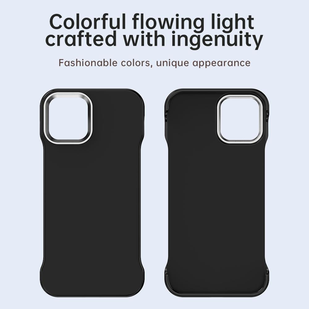 For iPhone 12 Ultra-Slim Frameless TPU + PET + PC Shockproof Phone Case - Black - EDA009752920D