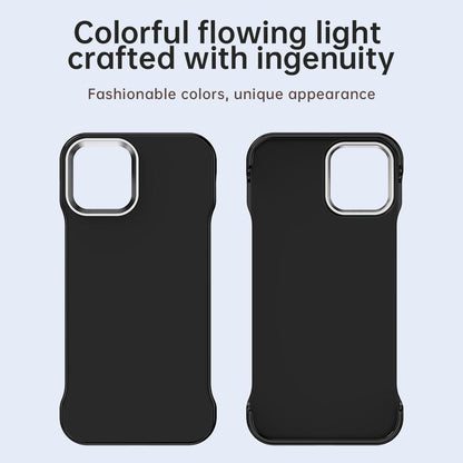 For iPhone 12 Ultra-Slim Frameless TPU + PET + PC Shockproof Phone Case - Black - EDA009752920D