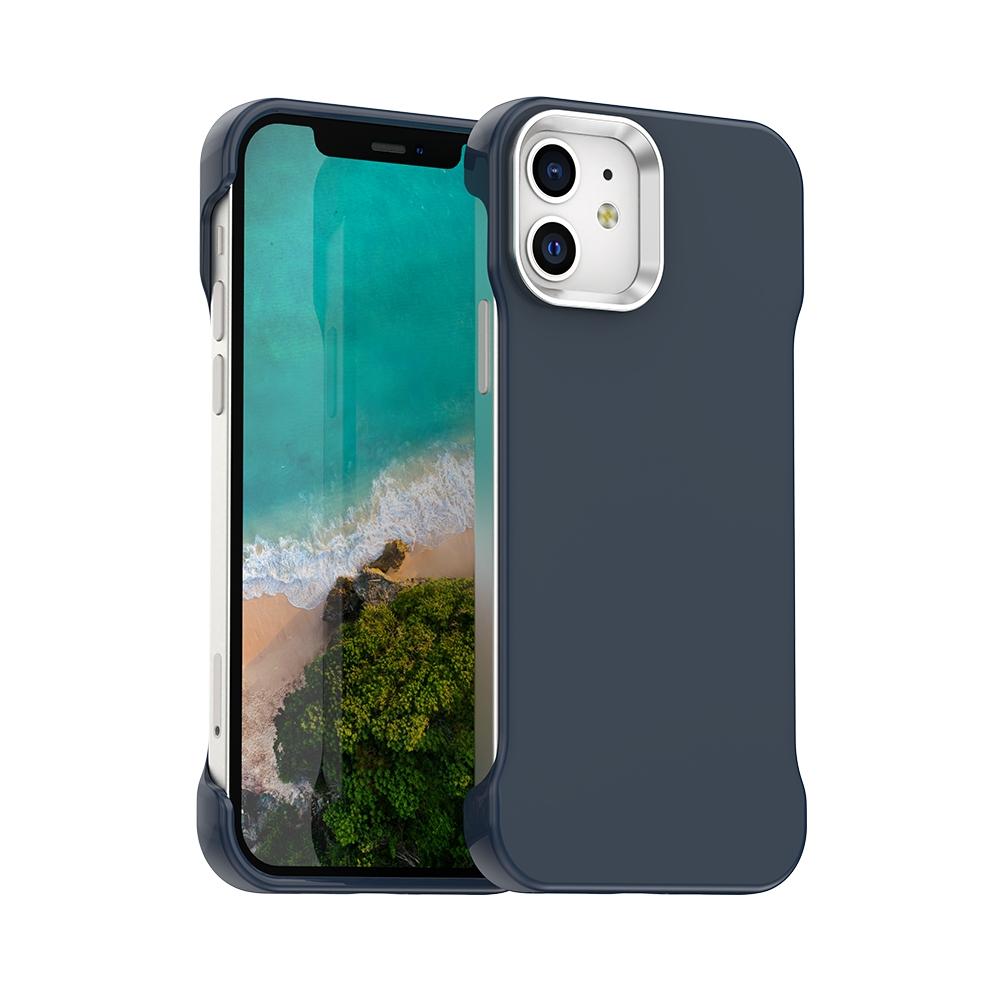 For iPhone 12 Ultra-Slim Frameless TPU + PET + PC Shockproof Phone Case - Blue - EDA009752920E