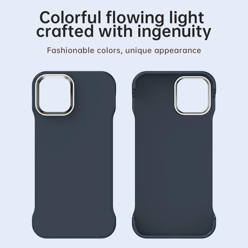 For iPhone 12 Ultra-Slim Frameless TPU + PET + PC Shockproof Phone Case - Blue - EDA009752920E