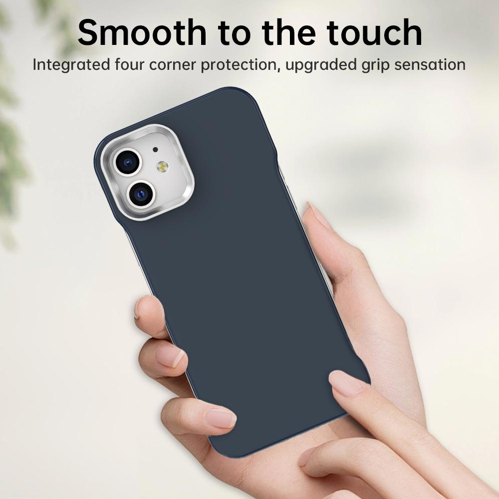 For iPhone 12 Ultra-Slim Frameless TPU + PET + PC Shockproof Phone Case - Blue - EDA009752920E
