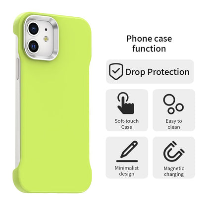 For iPhone 12 Ultra-Slim Frameless TPU + PET + PC Shockproof Phone Case - Green - EDA009752920F