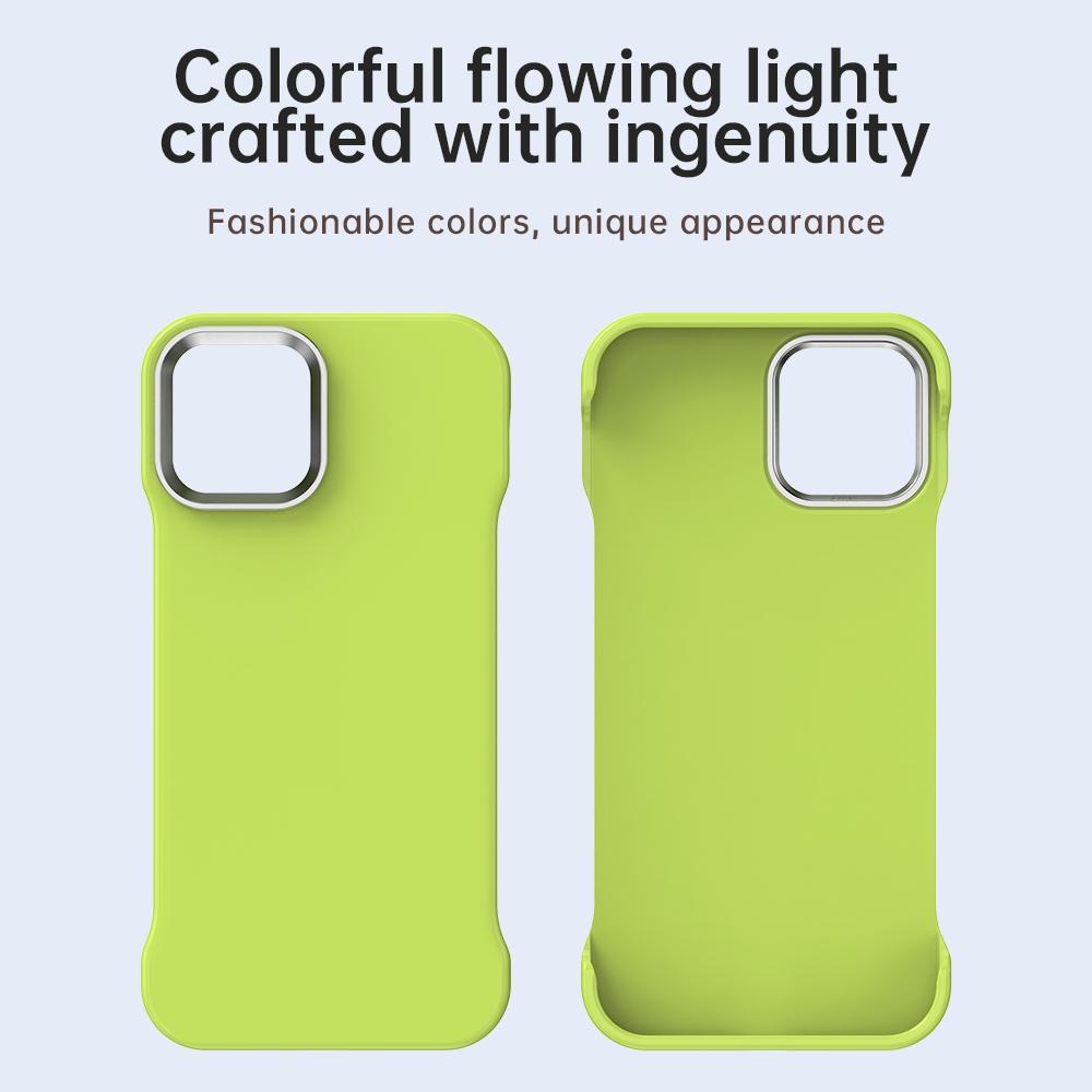 For iPhone 12 Ultra-Slim Frameless TPU + PET + PC Shockproof Phone Case - Green - EDA009752920F
