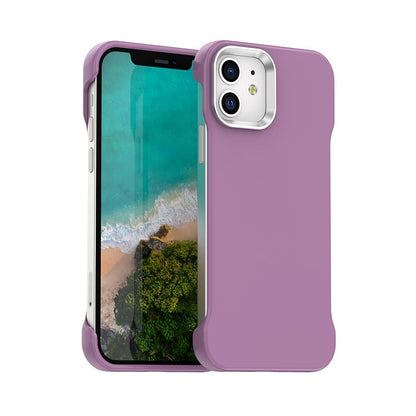 For iPhone 12 Ultra-Slim Frameless TPU + PET + PC Shockproof Phone Case - Purple - EDA009752920G
