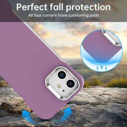 For iPhone 12 Ultra-Slim Frameless TPU + PET + PC Shockproof Phone Case - Purple - EDA009752920G