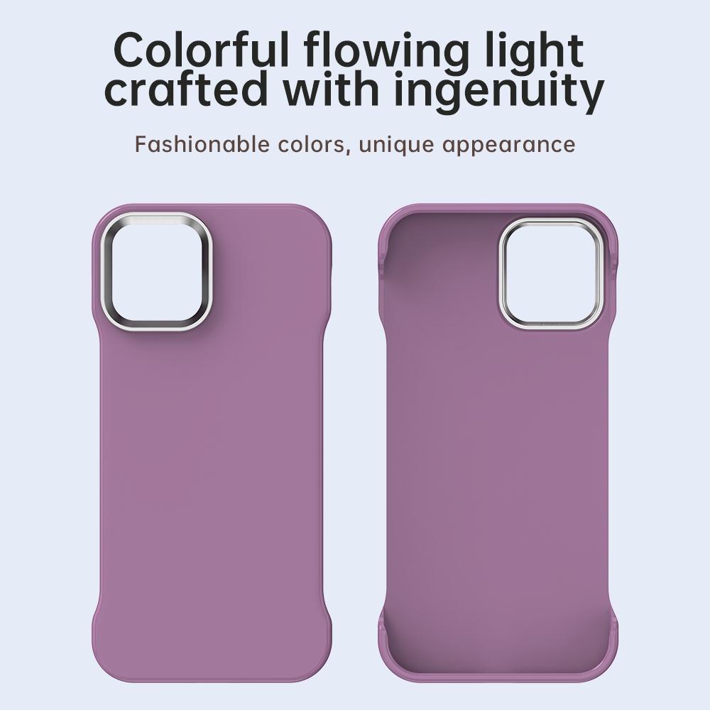 For iPhone 12 Ultra-Slim Frameless TPU + PET + PC Shockproof Phone Case - Purple - EDA009752920G