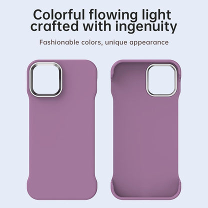 For iPhone 12 Ultra-Slim Frameless TPU + PET + PC Shockproof Phone Case - Purple - EDA009752920G