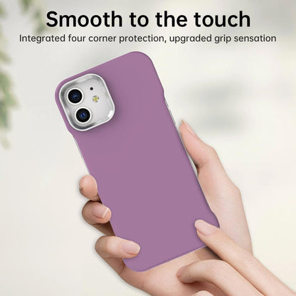 For iPhone 12 Ultra-Slim Frameless TPU + PET + PC Shockproof Phone Case - Purple - EDA009752920G