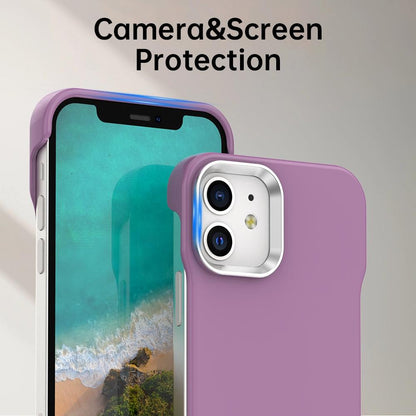 For iPhone 12 Ultra-Slim Frameless TPU + PET + PC Shockproof Phone Case - Purple - EDA009752920G
