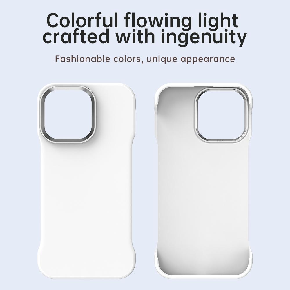 For iPhone 12 Pro Max Ultra-Slim Frameless TPU + PET + PC Shockproof Phone Case - White - EDA009752921A