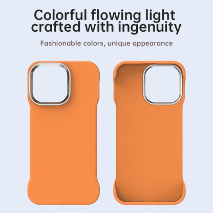 For iPhone 12 Pro Max Ultra-Slim Frameless TPU + PET + PC Shockproof Phone Case - Orange - EDA009752921B