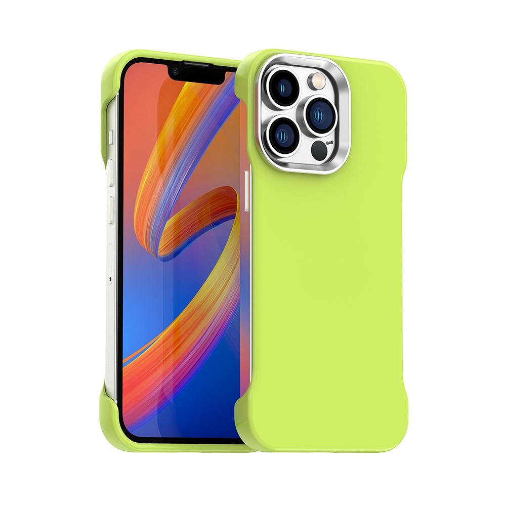 For iPhone 12 Pro Max Ultra-Slim Frameless TPU + PET + PC Shockproof Phone Case - Green - EDA009752921F