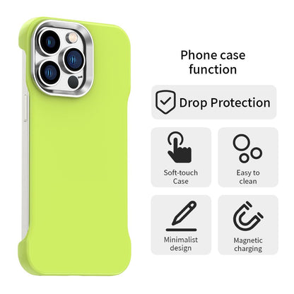 For iPhone 12 Pro Max Ultra-Slim Frameless TPU + PET + PC Shockproof Phone Case - Green - EDA009752921F