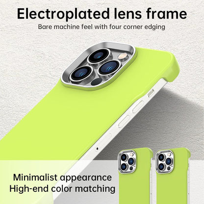 For iPhone 12 Pro Max Ultra-Slim Frameless TPU + PET + PC Shockproof Phone Case - Green - EDA009752921F