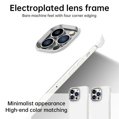 For iPhone 12 Pro Ultra-Slim Frameless TPU + PET + PC Shockproof Phone Case - White - EDA009752922A