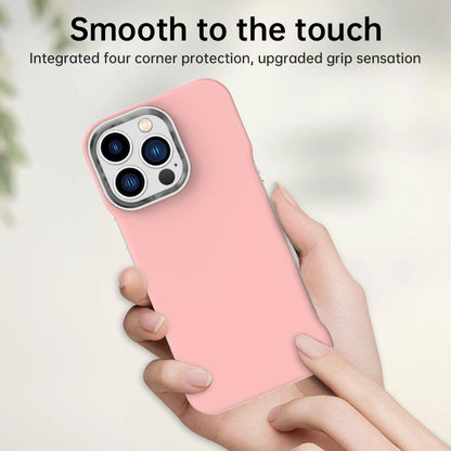 For iPhone 12 Pro Ultra-Slim Frameless TPU + PET + PC Shockproof Phone Case - Pink - EDA009752922C