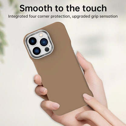 For iPhone 12 Pro Ultra-Slim Frameless TPU + PET + PC Shockproof Phone Case - Brown - EDA009752922H