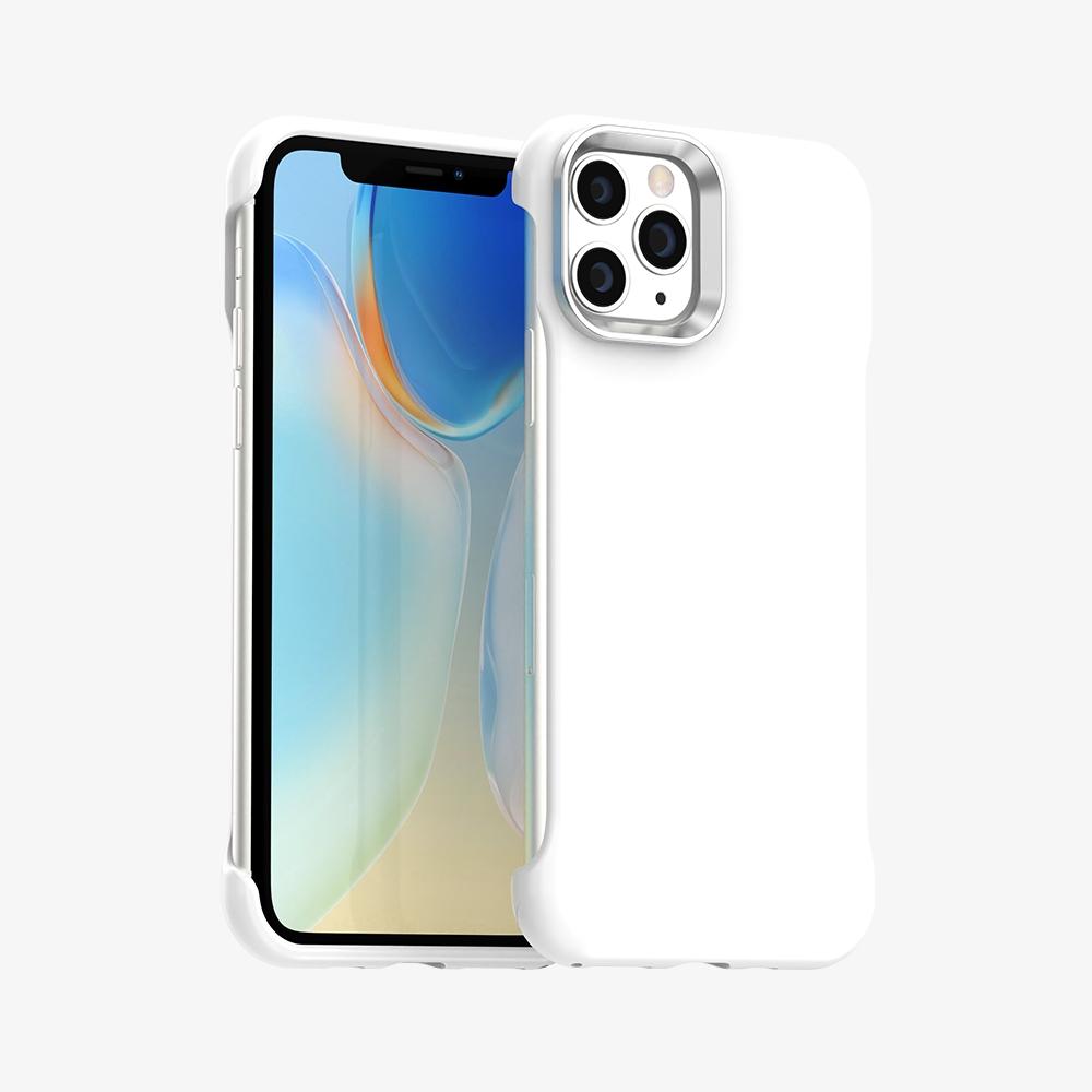 For iPhone 11 Pro Ultra-Slim Frameless TPU + PET + PC Shockproof Phone Case - White - EDA009752924A
