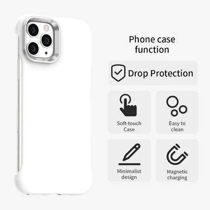 For iPhone 11 Pro Ultra-Slim Frameless TPU + PET + PC Shockproof Phone Case - White - EDA009752924A