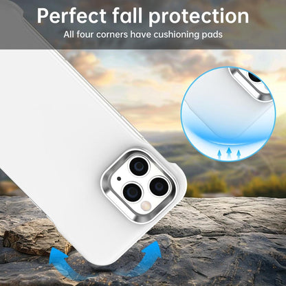 For iPhone 11 Pro Ultra-Slim Frameless TPU + PET + PC Shockproof Phone Case - White - EDA009752924A