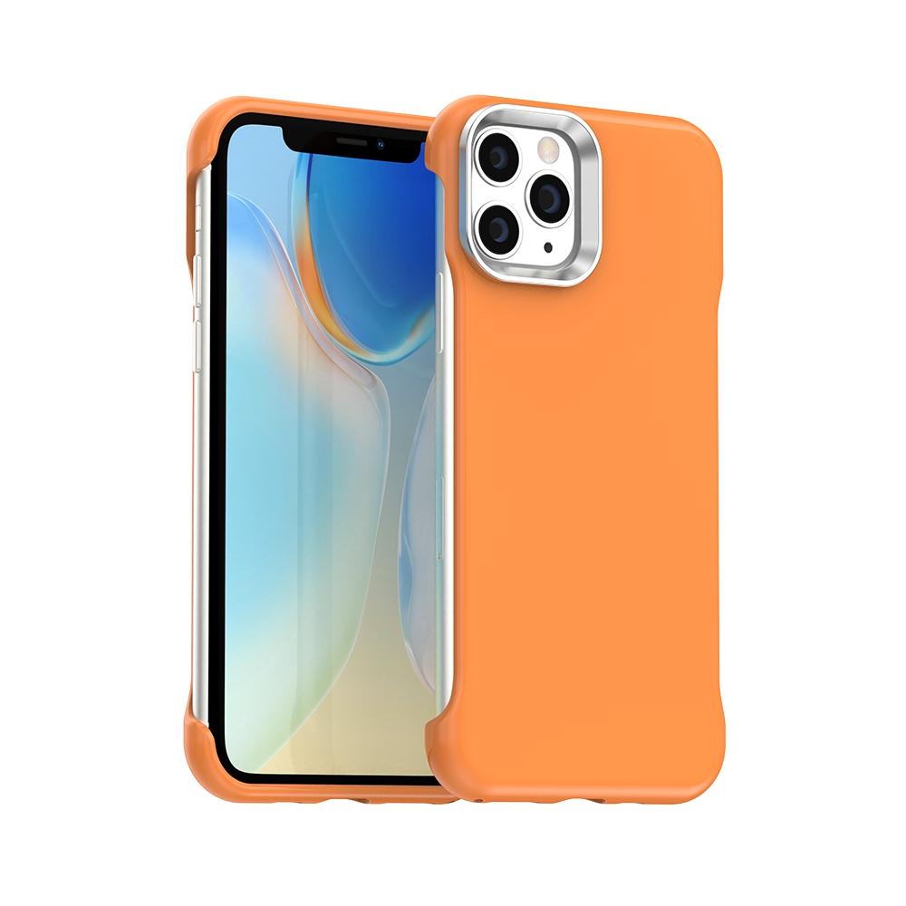 For iPhone 11 Pro Ultra-Slim Frameless TPU + PET + PC Shockproof Phone Case - Orange - EDA009752924B