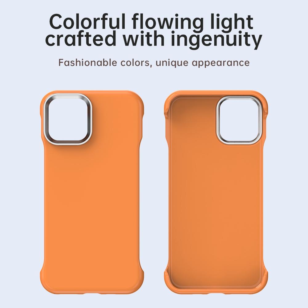 For iPhone 11 Pro Ultra-Slim Frameless TPU + PET + PC Shockproof Phone Case - Orange - EDA009752924B