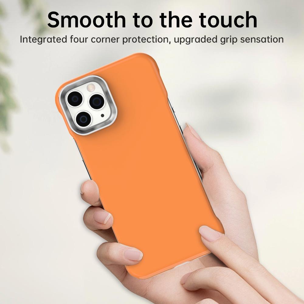For iPhone 11 Pro Ultra-Slim Frameless TPU + PET + PC Shockproof Phone Case - Orange - EDA009752924B