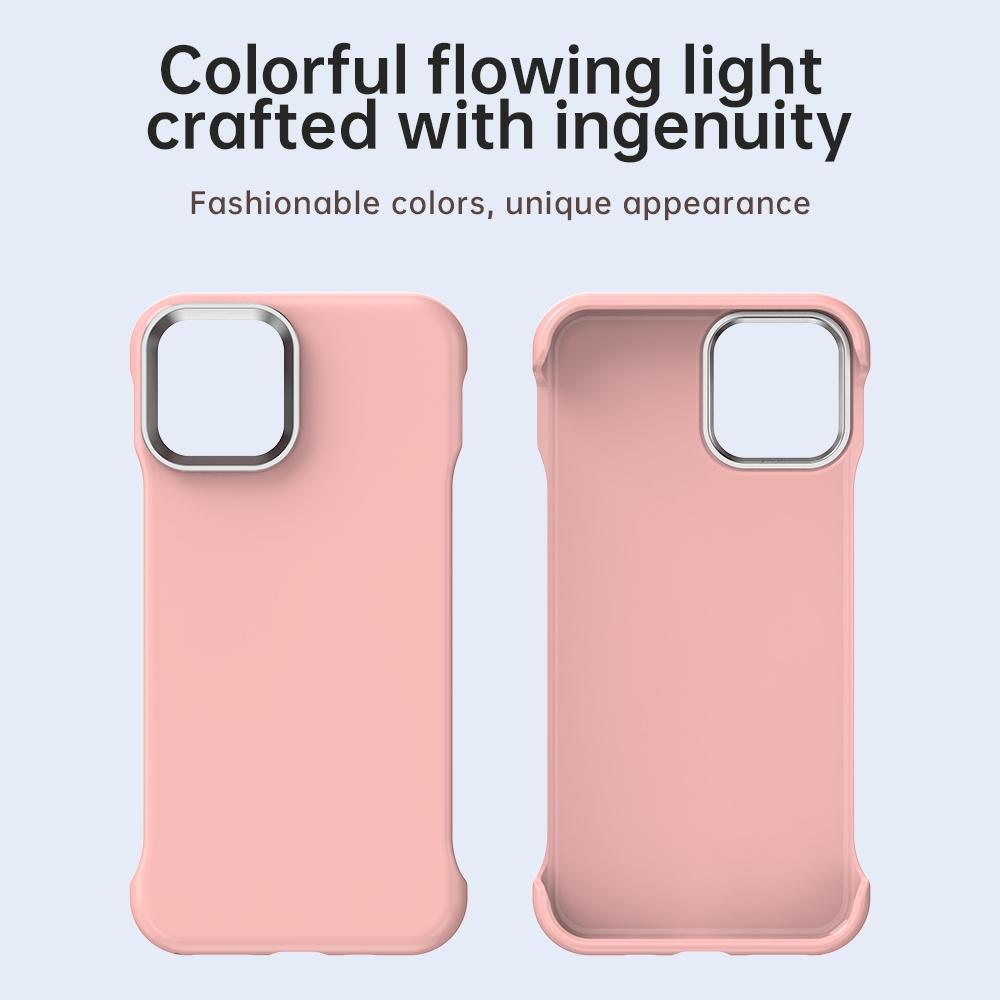 For iPhone 11 Pro Ultra-Slim Frameless TPU + PET + PC Shockproof Phone Case - Pink - EDA009752924C