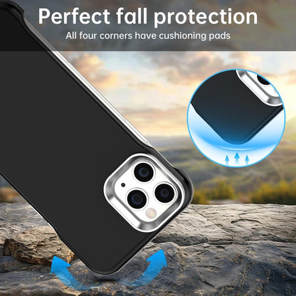 For iPhone 11 Pro Ultra-Slim Frameless TPU + PET + PC Shockproof Phone Case - Black - EDA009752924D