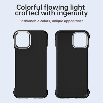 For iPhone 11 Pro Ultra-Slim Frameless TPU + PET + PC Shockproof Phone Case - Black - EDA009752924D