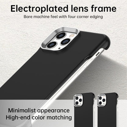 For iPhone 11 Pro Ultra-Slim Frameless TPU + PET + PC Shockproof Phone Case - Black - EDA009752924D