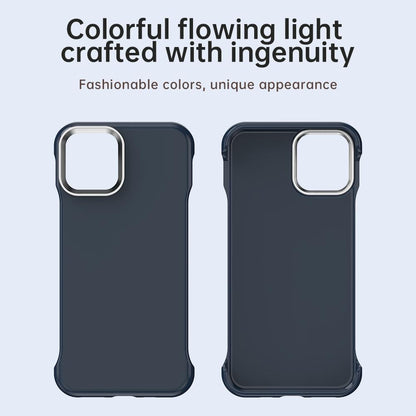 For iPhone 11 Pro Ultra-Slim Frameless TPU + PET + PC Shockproof Phone Case - Blue - EDA009752924E