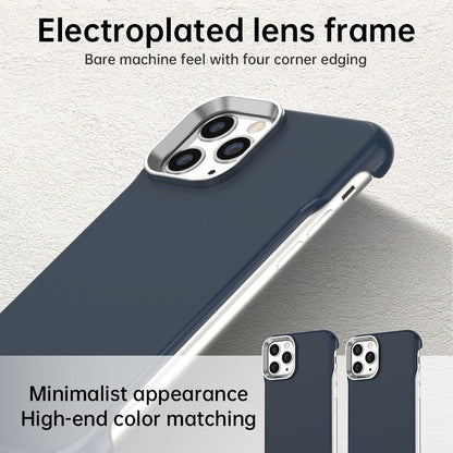 For iPhone 11 Pro Ultra-Slim Frameless TPU + PET + PC Shockproof Phone Case - Blue - EDA009752924E