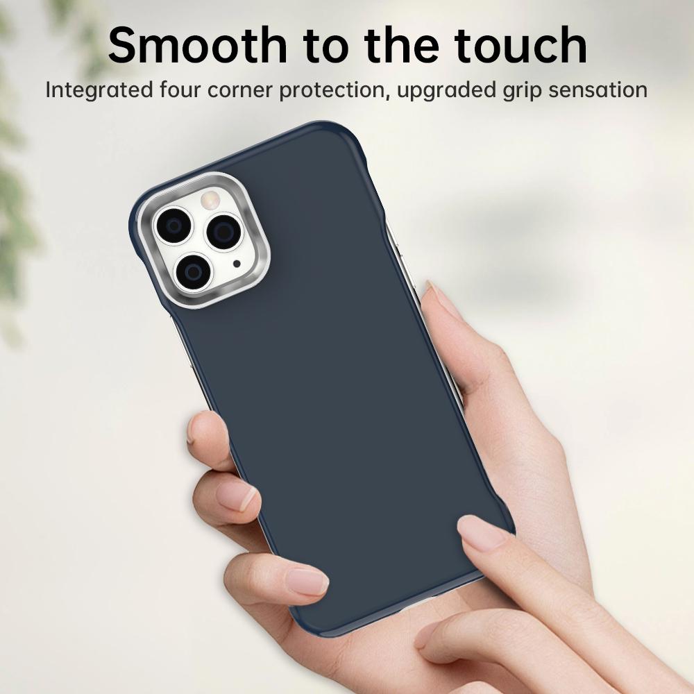 For iPhone 11 Pro Ultra-Slim Frameless TPU + PET + PC Shockproof Phone Case - Blue - EDA009752924E