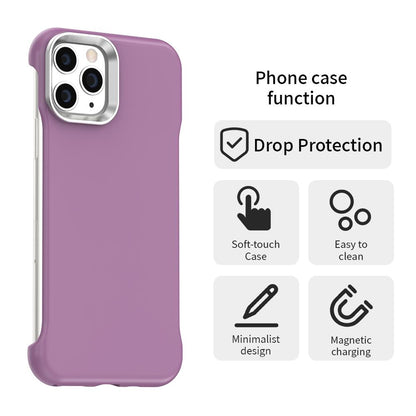For iPhone 11 Pro Ultra-Slim Frameless TPU + PET + PC Shockproof Phone Case - Purple - EDA009752924G