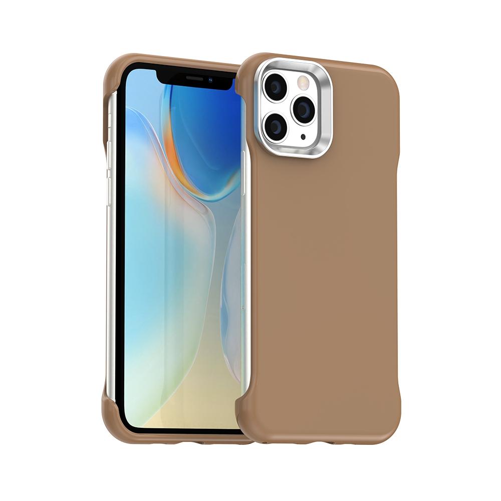 For iPhone 11 Pro Ultra-Slim Frameless TPU + PET + PC Shockproof Phone Case - Brown - EDA009752924H