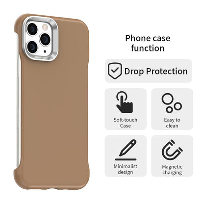 For iPhone 11 Pro Ultra-Slim Frameless TPU + PET + PC Shockproof Phone Case - Brown - EDA009752924H