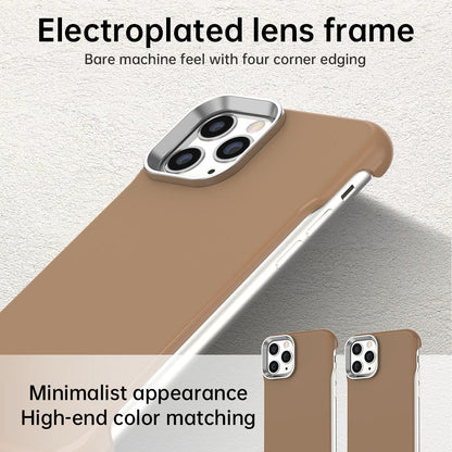 For iPhone 11 Pro Ultra-Slim Frameless TPU + PET + PC Shockproof Phone Case - Brown - EDA009752924H