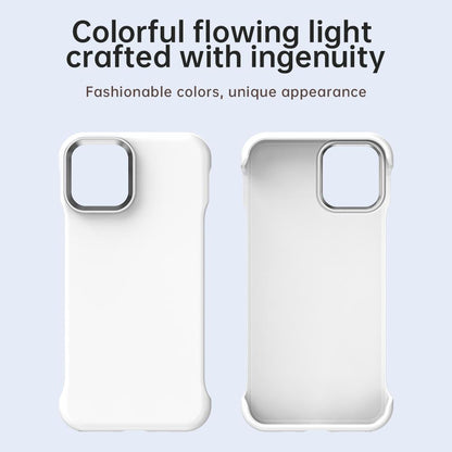 For iPhone 11 Pro Max Ultra-Slim Frameless TPU + PET + PC Shockproof Phone Case - White - EDA009752925A