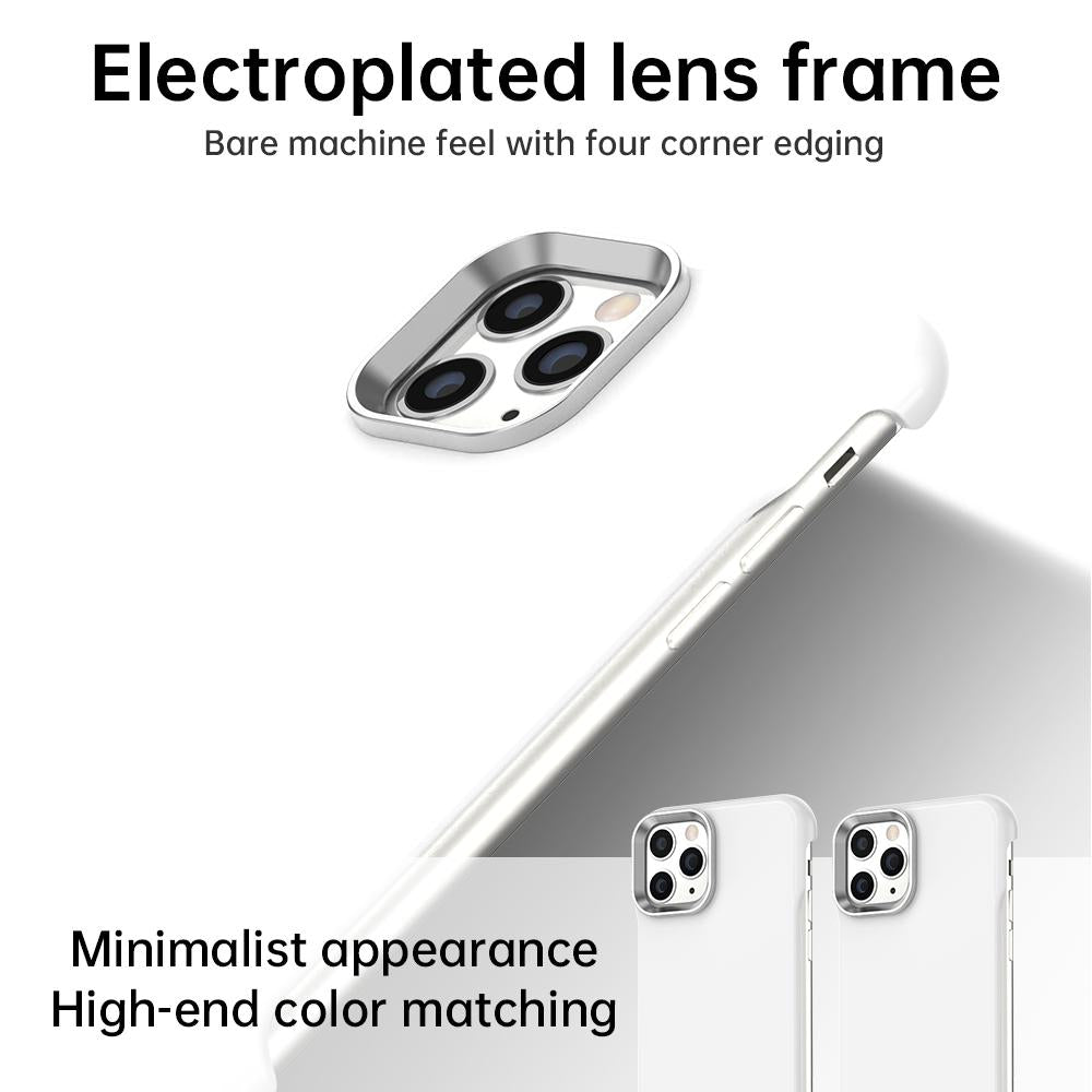 For iPhone 11 Pro Max Ultra-Slim Frameless TPU + PET + PC Shockproof Phone Case - White - EDA009752925A