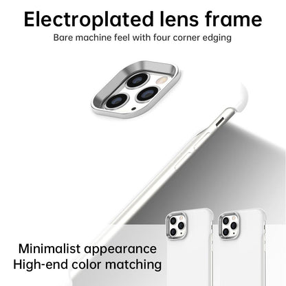 For iPhone 11 Pro Max Ultra-Slim Frameless TPU + PET + PC Shockproof Phone Case - White - EDA009752925A