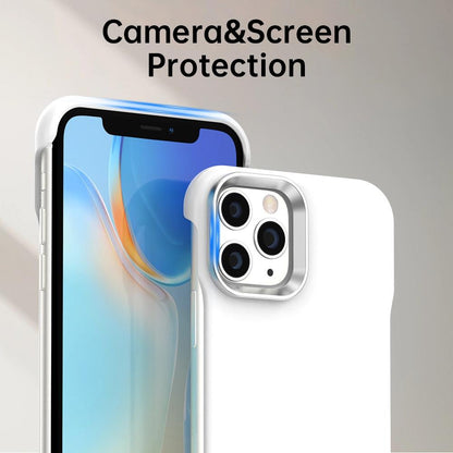 For iPhone 11 Pro Max Ultra-Slim Frameless TPU + PET + PC Shockproof Phone Case - White - EDA009752925A