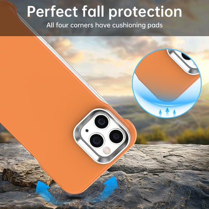 For iPhone 11 Pro Max Ultra-Slim Frameless TPU + PET + PC Shockproof Phone Case - Orange - EDA009752925B