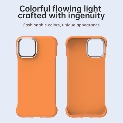 For iPhone 11 Pro Max Ultra-Slim Frameless TPU + PET + PC Shockproof Phone Case - Orange - EDA009752925B