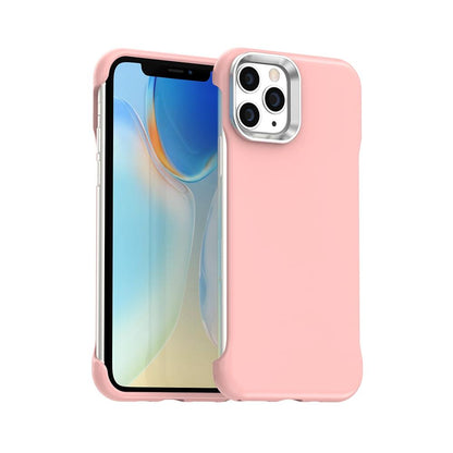 For iPhone 11 Pro Max Ultra-Slim Frameless TPU + PET + PC Shockproof Phone Case - Pink - EDA009752925C
