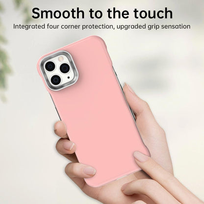 For iPhone 11 Pro Max Ultra-Slim Frameless TPU + PET + PC Shockproof Phone Case - Pink - EDA009752925C