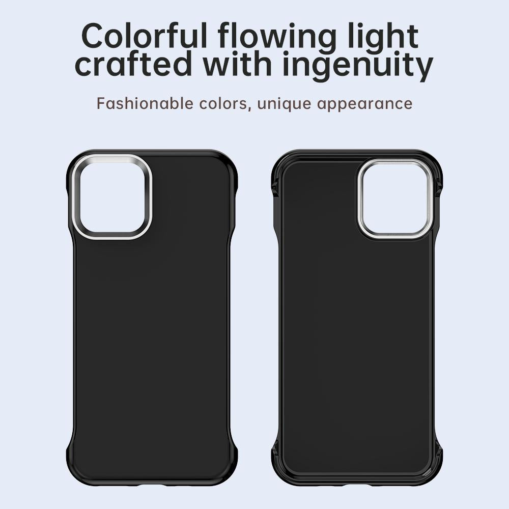 For iPhone 11 Pro Max Ultra-Slim Frameless TPU + PET + PC Shockproof Phone Case - Black - EDA009752925D